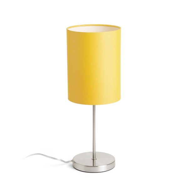 Lampe de table NYC/RON 15/20 table Monaco pigeon gris/PVC argenté/nickel 230V LED E27 15W