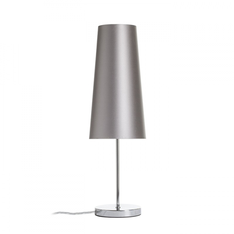 Lampe de table NYC/CONNY 15/30 table Monaco pigeon gris/PVC argenté/chrome 230V LED E27 11W