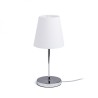 Lampe de table NYC/CONNY 15/15 table Polycoton blanc/chrome 230V LED E27 11W