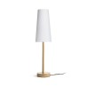 Lampe de table MAUI/CONNY 15/30 table Polycoton blanc/bois 230V LED E27 11W