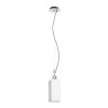 Suspension LIZ NEW verre opale coloré/chrome 230V LED E27 15W