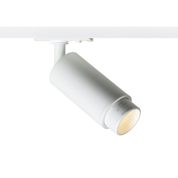 Luminaire OPTIMUS pour rail monophasé blanc 230V LED GU10 9W 10 50°