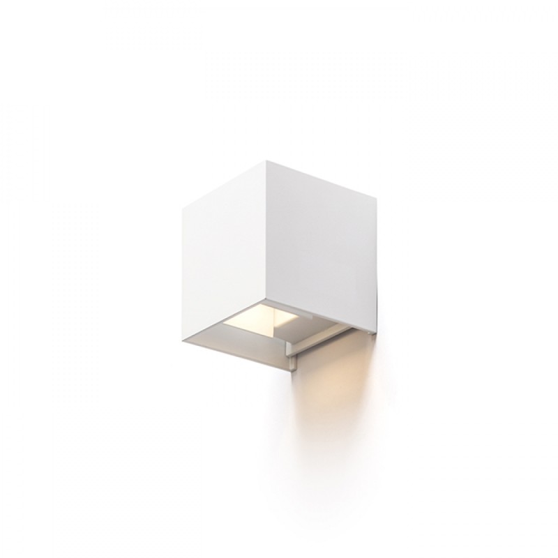 Applique LED murale TITO SQ DIMM blanc 230V LED 2x3W IP65 3000K