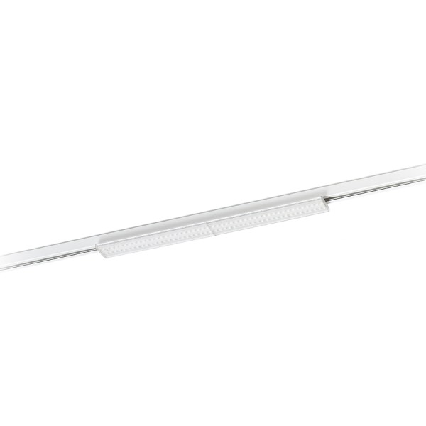 Luminaire FLATLINE 60 pour rail triphasé blanc 230V LED 20W 90° 3000K