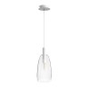 Luminaire suspendu BELLINI L E14 blanc verre clair 230V LED E14 15W