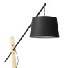 Lampadaire DANTE noir bois 230V LED E27 15W