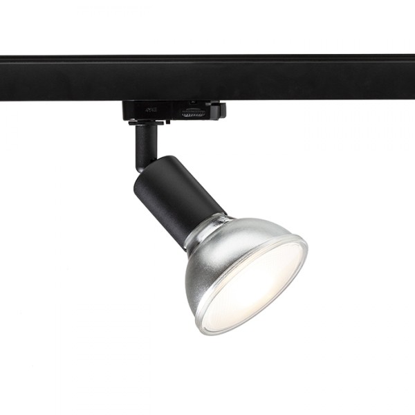 Luminaire à barre FAX E27 pour rail triphasé noir 230V LED E27 15W