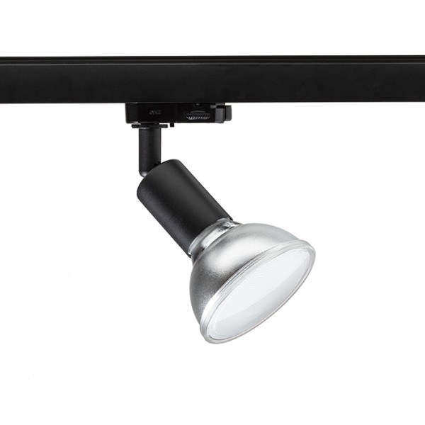 Luminaire à barre FAX E27 pour rail triphasé noir 230V LED E27 15W