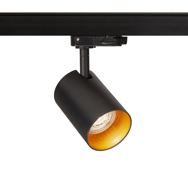 Réflecteur CONNOR pour rail triphasé noir/jaune or 230V LED GU10 10W