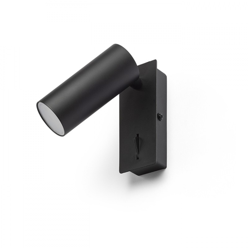 Spot LED TAPIO I SQ murale noir 230V LED 4.5W 3000K