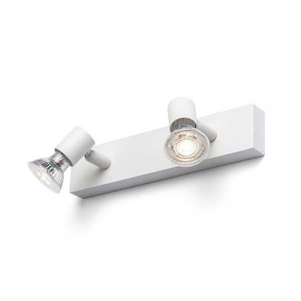 Double spot TRICA II murale blanc 230V GU10 2x25W