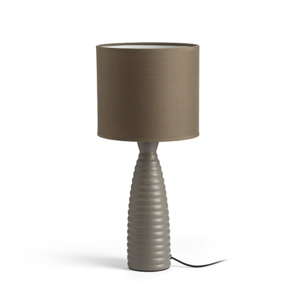 Lampe à poser LAURA table gris beige 230V LED E27 15W