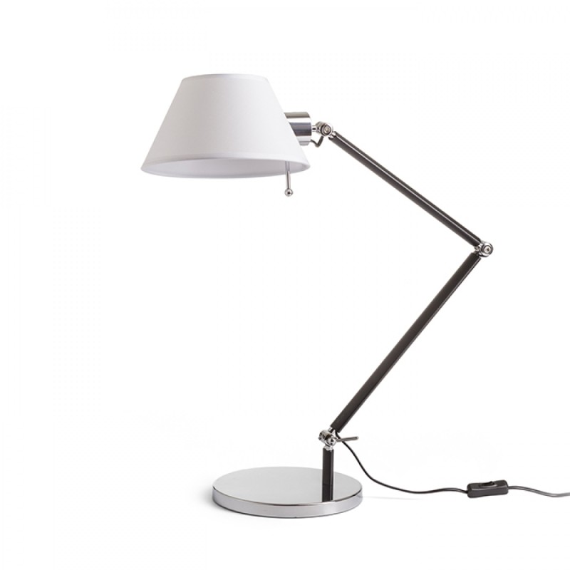 Lampe à poser MONTANA table blanc/noir chrome 230V LED E27 11W