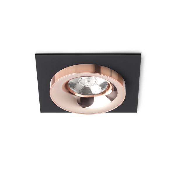 Spot SHARM SQ I encastrable noir cuivre/cuivre 230V LED 10W 24° 3000K