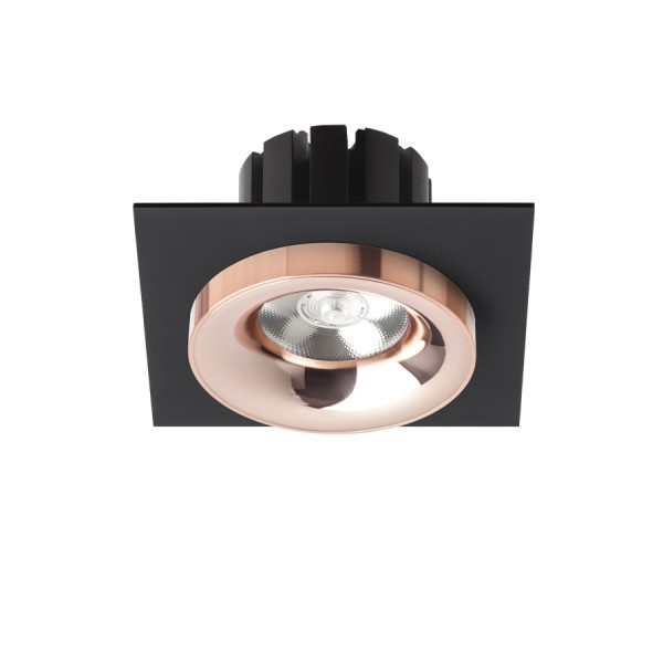 Spot SHARM SQ I encastrable noir cuivre/cuivre 230V LED 10W 24° 3000K