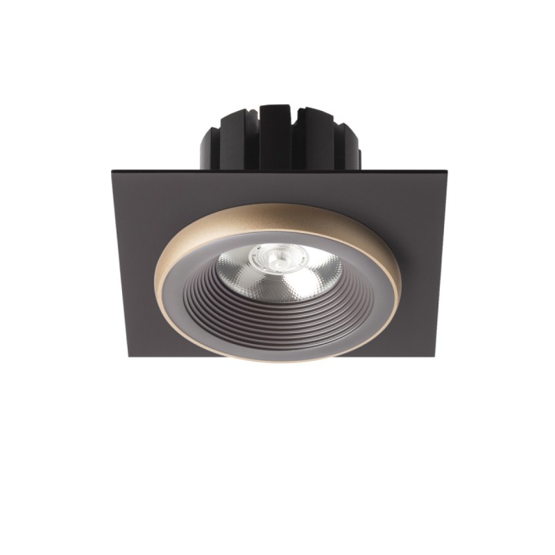 Spot SHARM SQ I encastrable brun/or nacré 230V LED 10W 24° 3000K