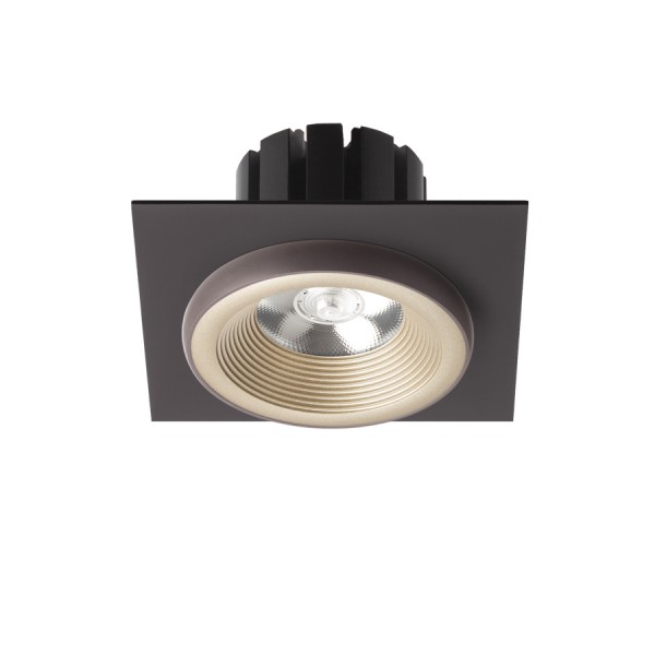 Spot SHARM SQ I encastrable or nacré/brun 230V LED 10W 24° 3000K