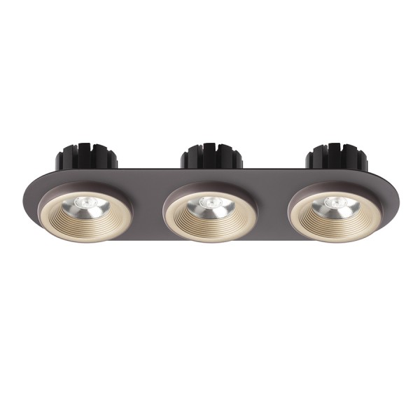 Spot SHARM R III encastrable or nacré/brun 230V LED 3x10W 24° 3000K