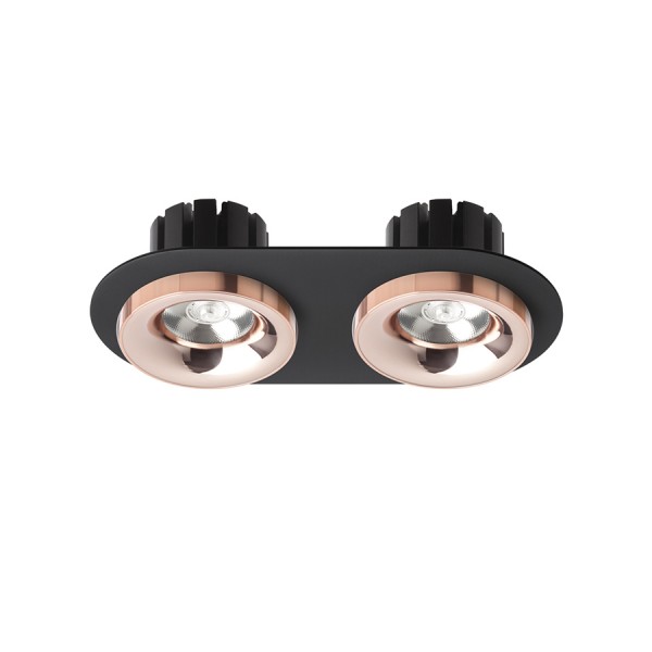 Spot SHARM R II encastrable noir cuivre/cuivre 230V LED 2x10W 24° 3000K