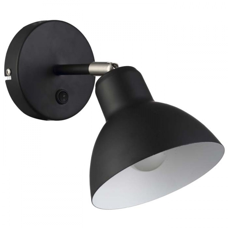 Applique avec large BAROQUE murale noir chrome 230V LED E27 11W