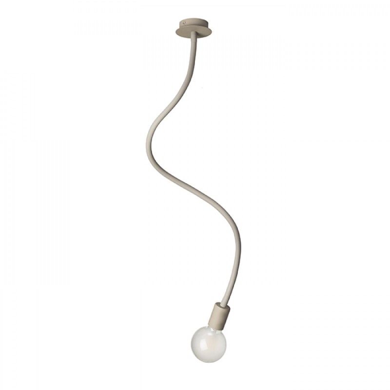 Suspension LOYD E27 I gris beige 230V LED E27 15W