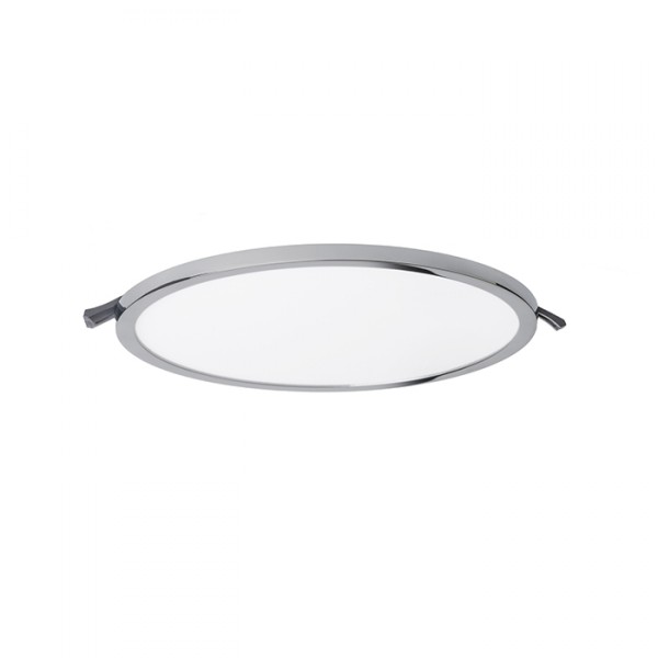 Luminaire HUE R 22 encastrable chrome noir 230V LED 24W 3000K