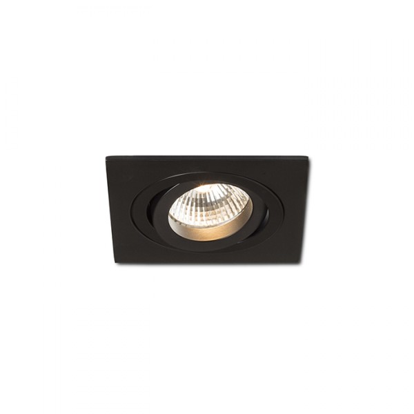 Spot PASADENA GU10 SQ I encastrable noir 230V LED GU10 7W