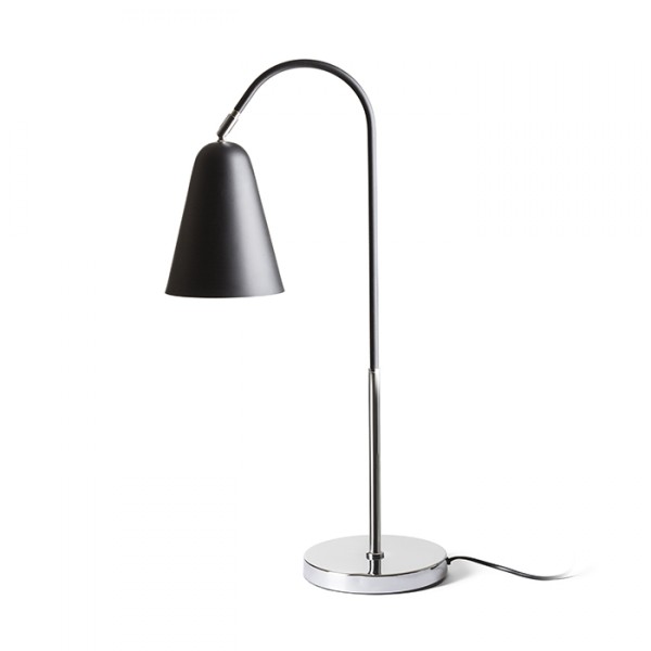 Lampe à poser GARBO table noir chrome 230V LED E27 15W