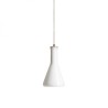 Suspension PULIRE CON verre opale coloré/bois/chrome 230V LED E14 6W