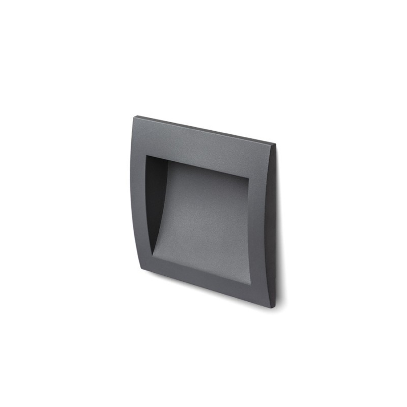 Applique LED encastrable GORDIQ M gris anthracite 230V LED 3W IP65 3000K