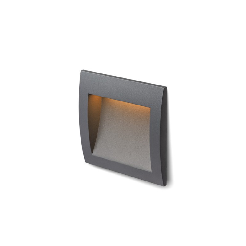 Applique LED encastrable GORDIQ M gris anthracite 230V LED 3W IP65 3000K