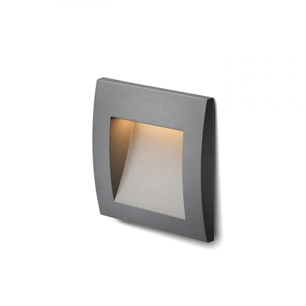 Applique LED encastrable GORDIQ S gris anthracite 230V LED 1.5W IP65 3000K