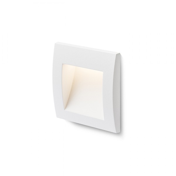 Applique LED encastrable GORDIQ S blanc 230V LED 1.5W IP65 3000K