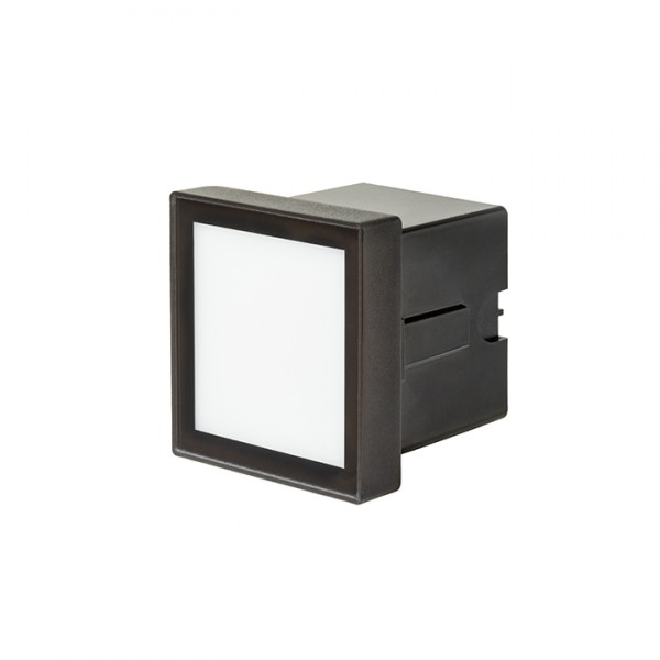 Applique LED encastrable DEJAVU SQ 9 noir 230V LED 3.5W IP65 3000K