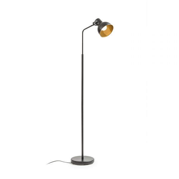 Lampadaire ROSITA noir/jaune or 230V LED E27 11W