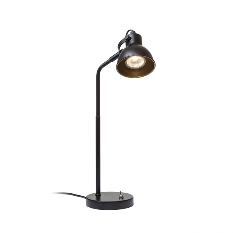 Lampe à poser ROSITA table noir/jaune or 230V LED GU10 9W