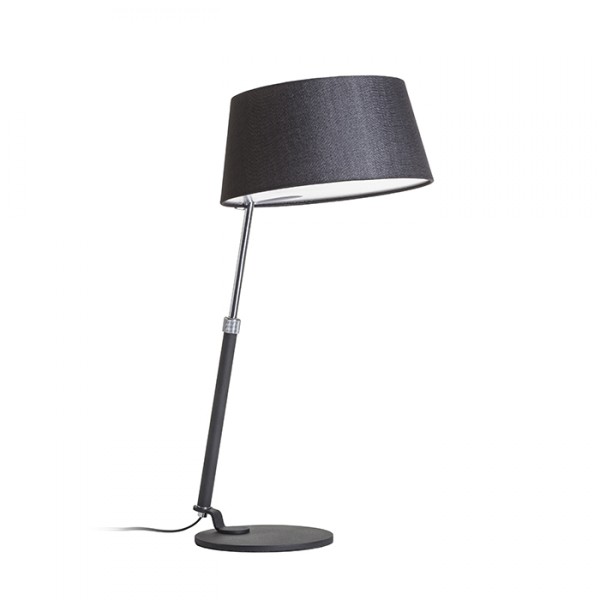 Lampe à poser RITZY table noir chrome 230V LED E27 15W