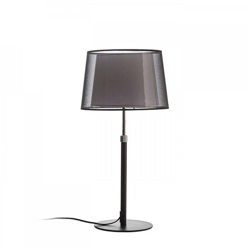 Lampe à poser ESPLANADE table noir transparent/blanc chrome 230V LED E27 15W