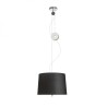 Suspension LEVITA coulissante noir chrome 230V LED E27 15W