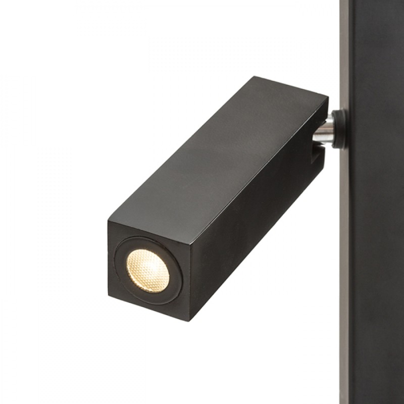 Lampadaire FADO noir 230V LED 2x3W 45° 3000K