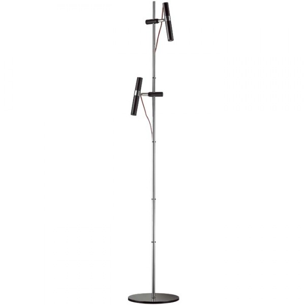 Lampadaire VIPER FL noir chrome 230V LED 2x3W 60° 3000K