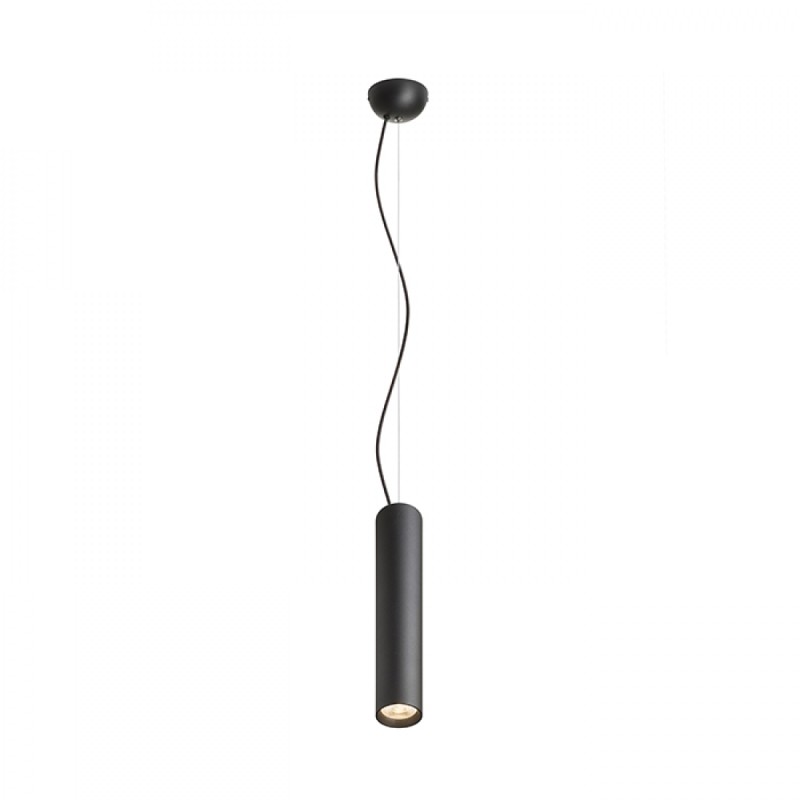 Spot LED suspendu RIGA 28 noir 230V LED 6W 38° 3000K