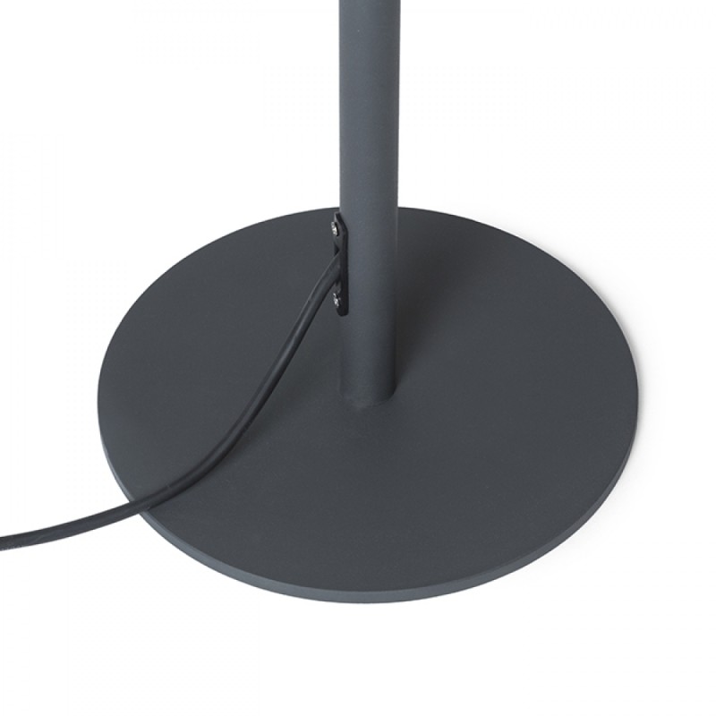 Lampadaire BOSANNA 150 gris anthracite PE satiné 230V LED E27 15W IP65