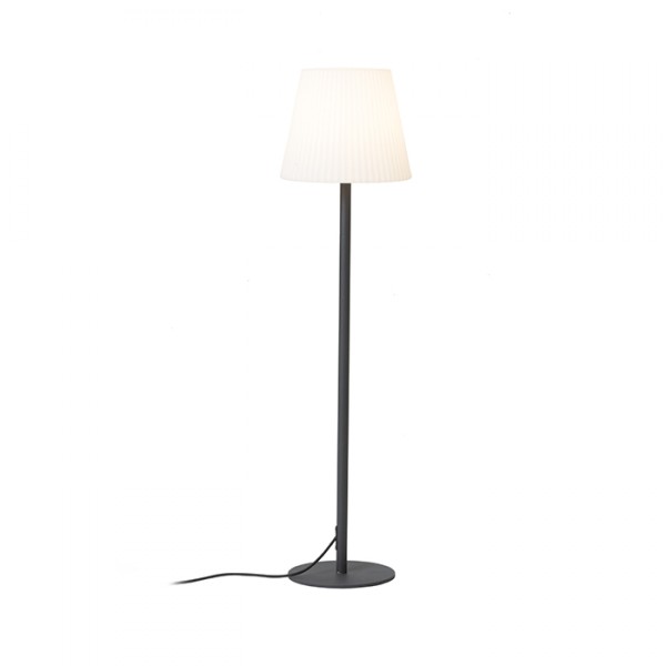 Lampadaire BOSANOVA 120 gris anthracite PE satiné 230V LED E27 15W IP65