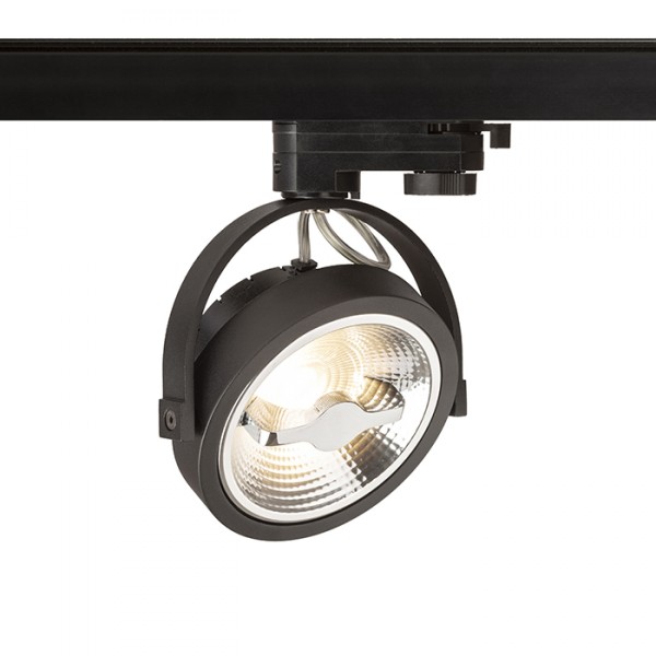 Luminaire pour rail KELLY LED triphasé noir 230V LED 12W 24° 3000K