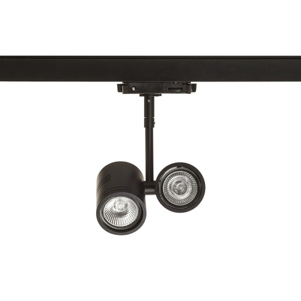 Luminaire pour rail BEEBA II triphasé noir 230V GU10 2x35W