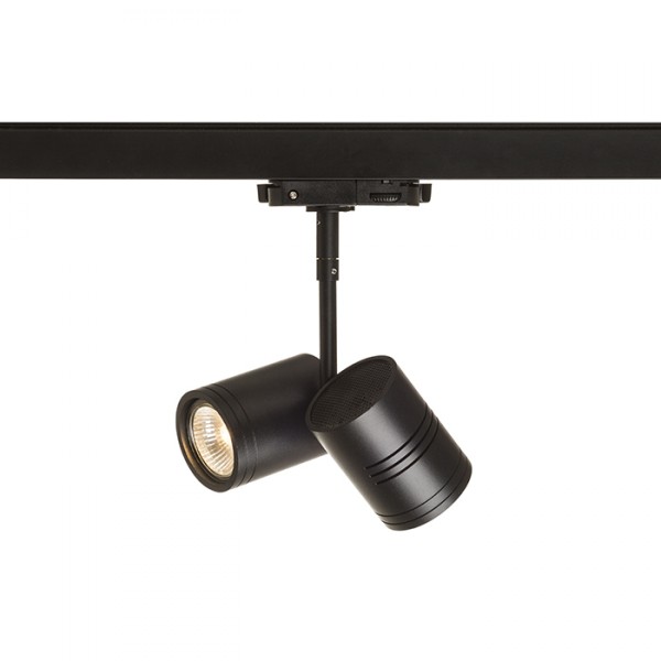 Luminaire pour rail BEEBA II triphasé noir 230V GU10 2x35W