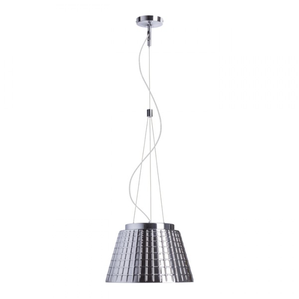 Suspension CORONA verre teinté chromé 230V LED E27 15W