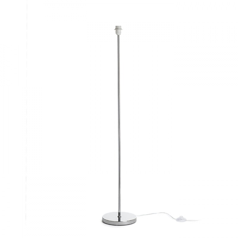 Lampadaire NYC pied de lampe chrome 230V LED E27 15W