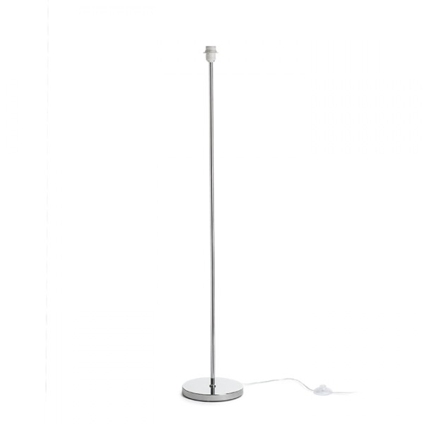 Lampadaire NYC pied de lampe chrome 230V LED E27 15W